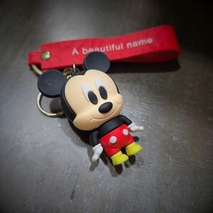 NEW Mickey Mouse Keychain/Purse Charm with Red and Black Accents